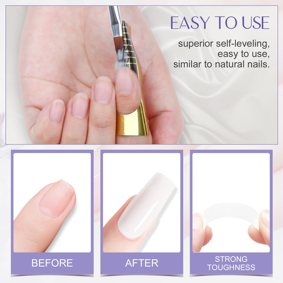 SAVILAND cured nail close-up showing high-gloss finish and durable protection