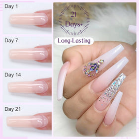 SAVILAND cured nude finish on hand showing durable glossy result