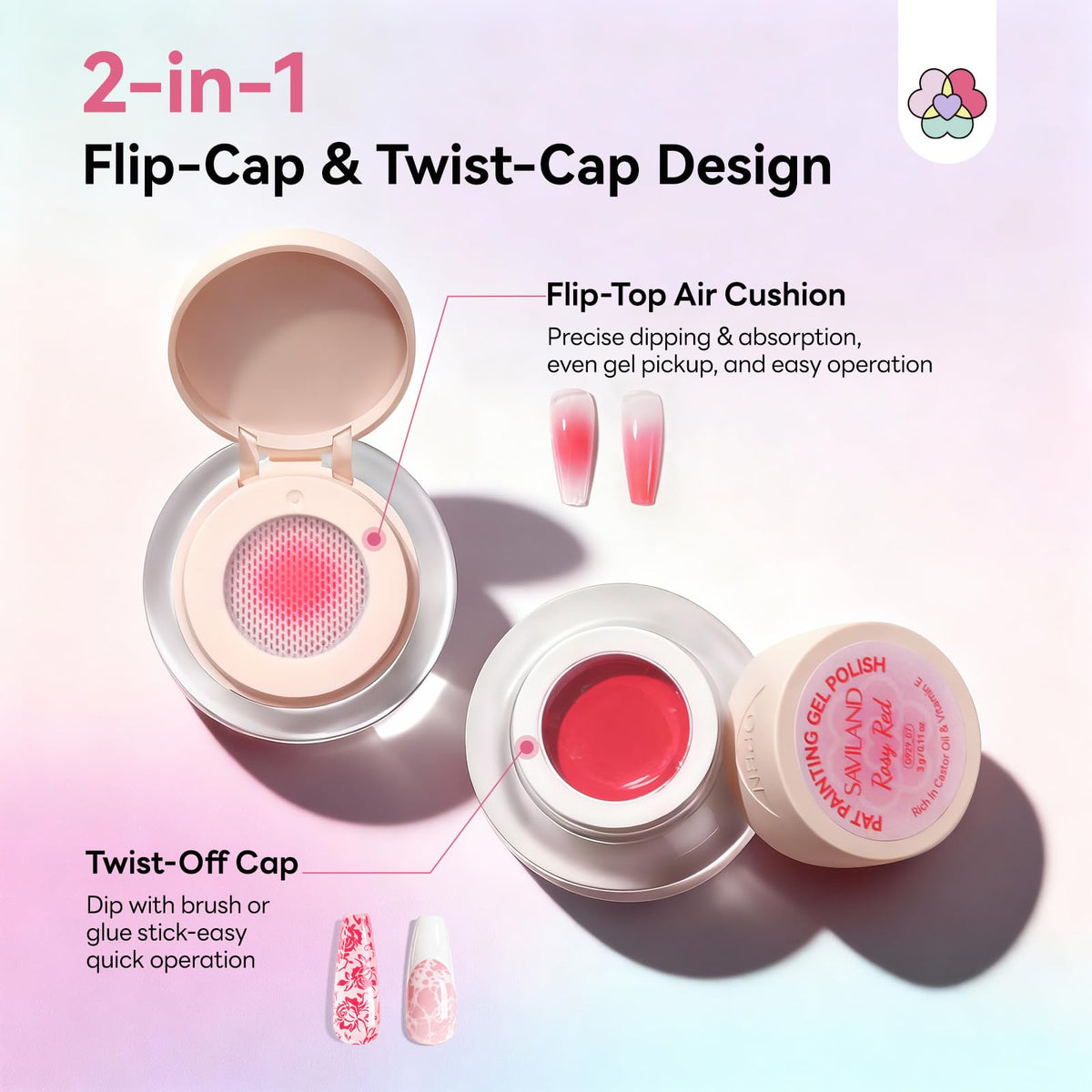 SAVILAND cushion applicator detail for even patting and blending
