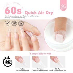 SAVILAND trio of base activator and top coat bottles for durable finish
