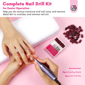 SAVILAND dipping liquids and cuticle oil laid out for complete manicure steps