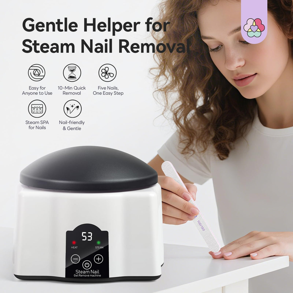 SAVILAND close-up of ergonomic finger caps highlighting targeted steam comfort