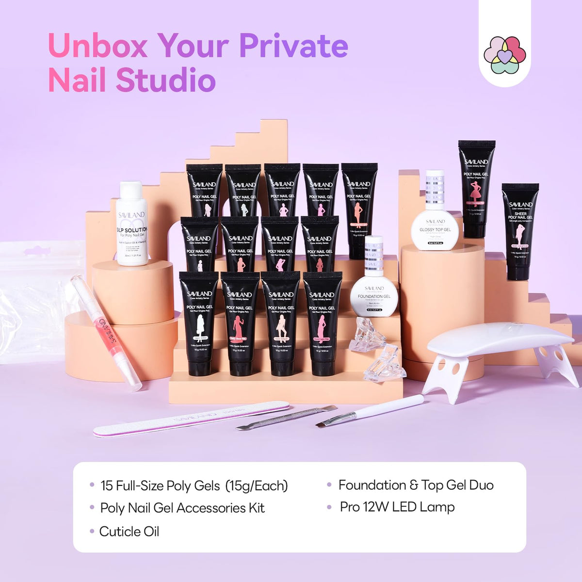 SAVILAND finished nails lifestyle shot showing natural glossy durability