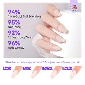 SAVILAND foundation and top gel bottles highlighting base and glossy finish