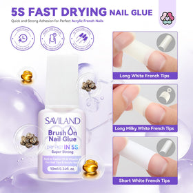 SAVILAND French tips selection showing three styles for customized fits