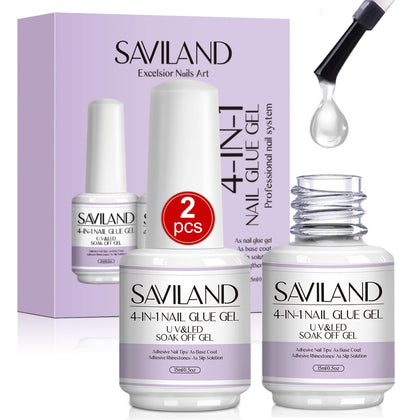 SAVILAND bottle front label showing brand and product benefits for long-lasting nails