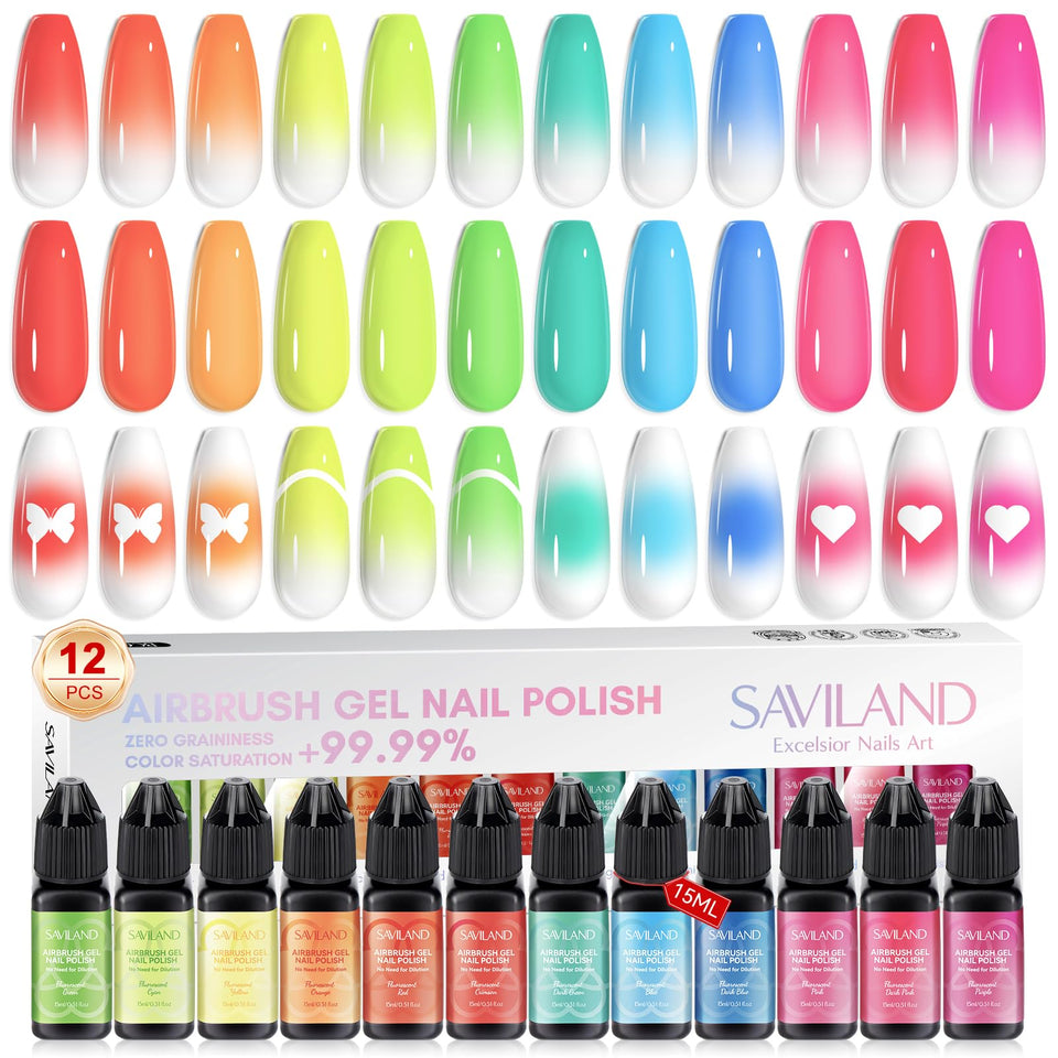 SAVILAND front packaging showing all 12 vibrant bottles for quick selection