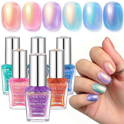 SAVILAND front packaging showing six iridescent bottles and gift-ready appeal