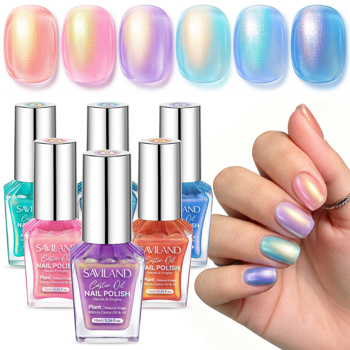 SAVILAND front packaging showing six iridescent bottles and gift-ready appeal