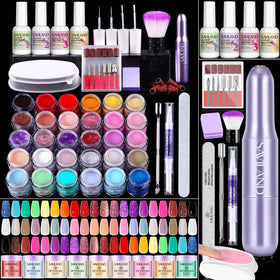 SAVILAND front packaging showing complete dip powder kit and tools for easy setup