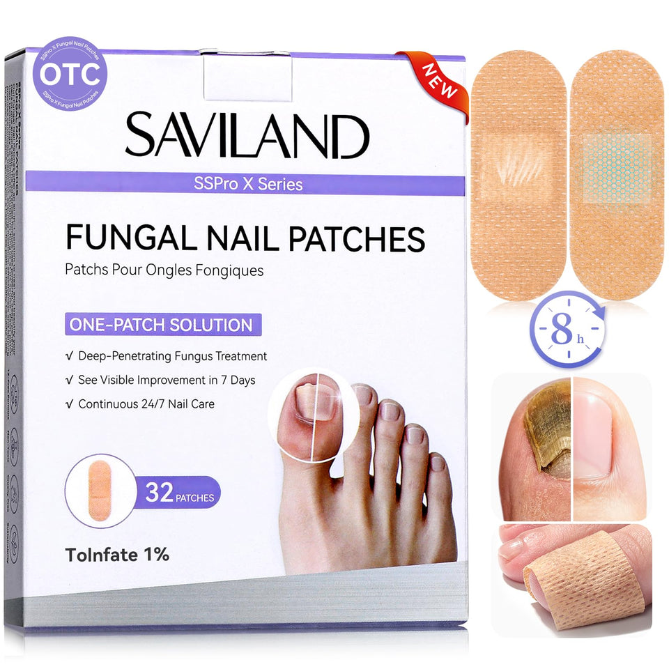 SAVILAND front packaging showing 32 patches and product benefit