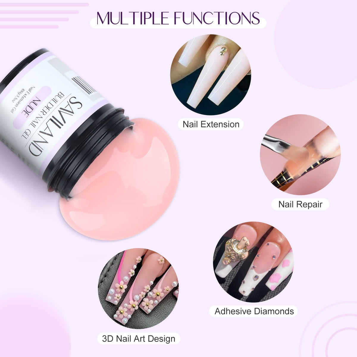SAVILAND application on nail form demonstrating extension capability