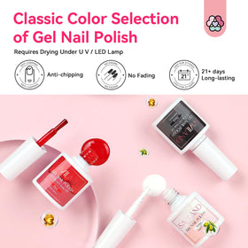 SAVILAND gel polish with base and top gel demonstrating long-lasting color and shine
