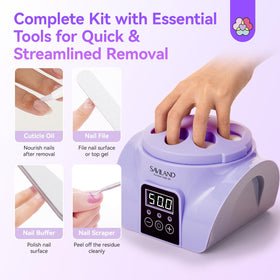 SAVILAND device in use in a home setting offering salon-quality results