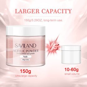 SAVILAND opened jar of nude acrylic powder ready for use