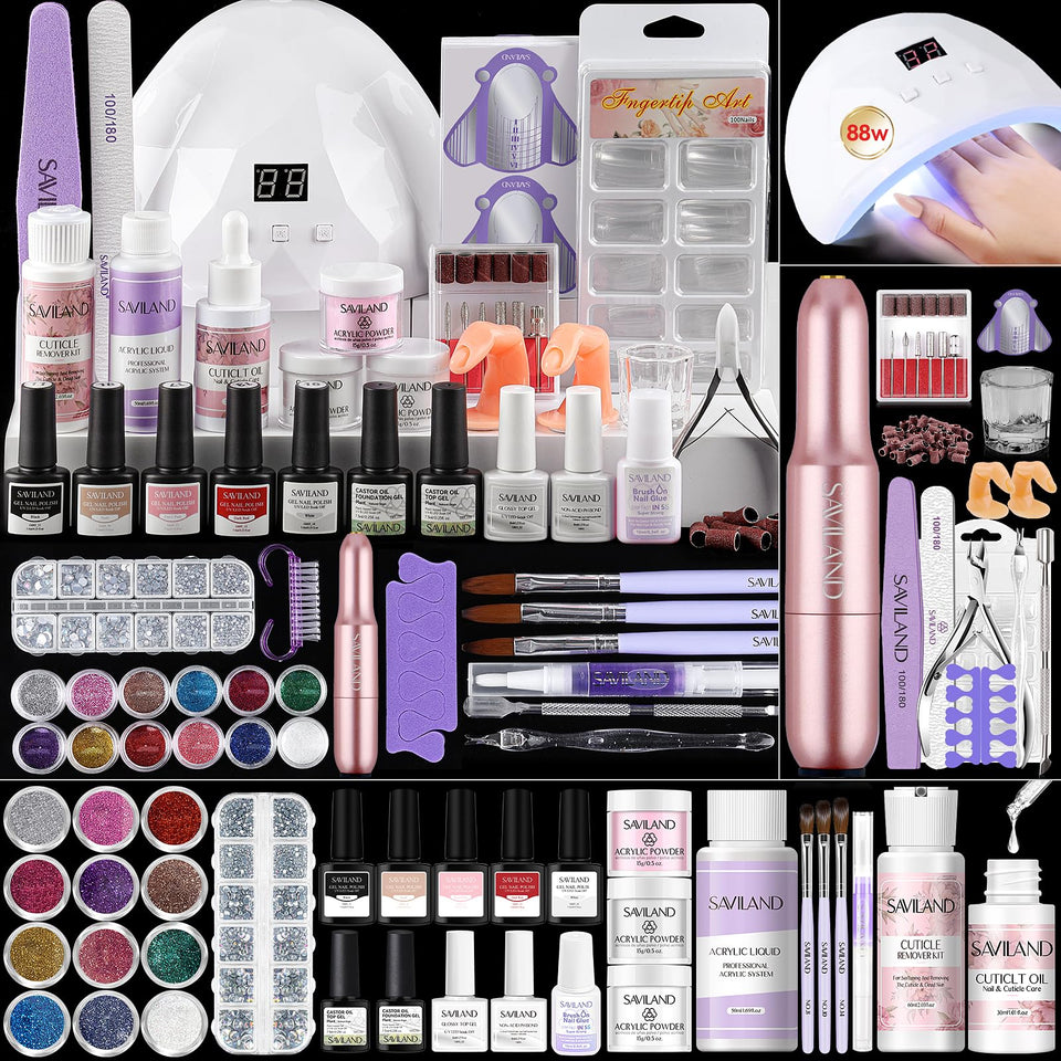SAVILAND complete kit flatlay showing all included tools and benefits