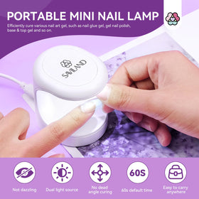 SAVILAND lifestyle at-home manicure scene showing kit use for salon-quality nails at home