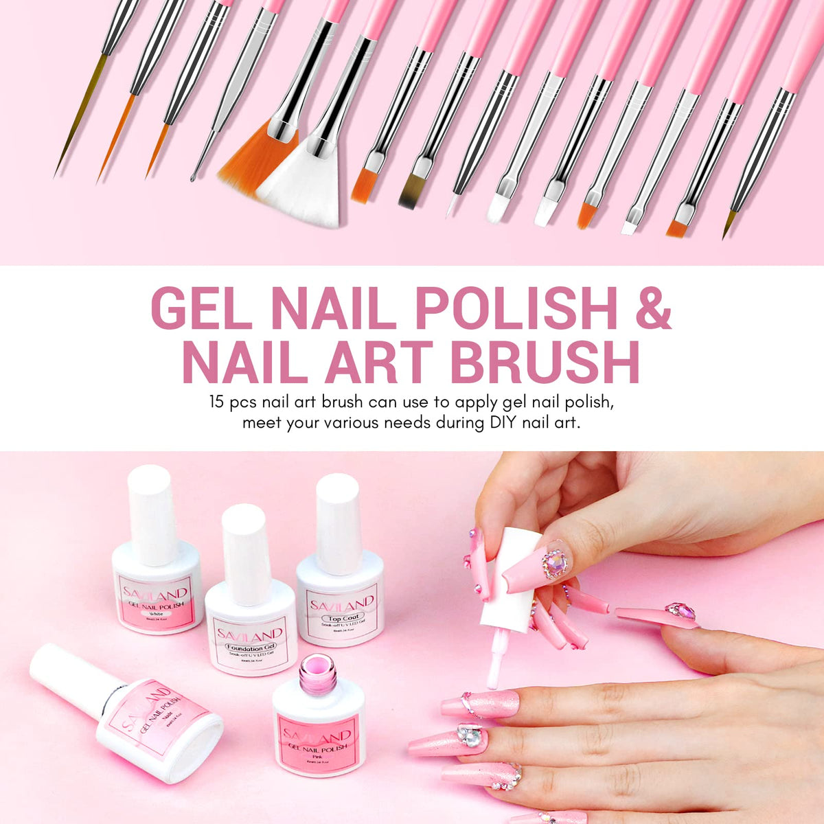 SAVILAND lifestyle desk setup during nail session for home convenience