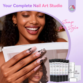 SAVILAND lifestyle DIY nail setup showing kit use and at-home salon results