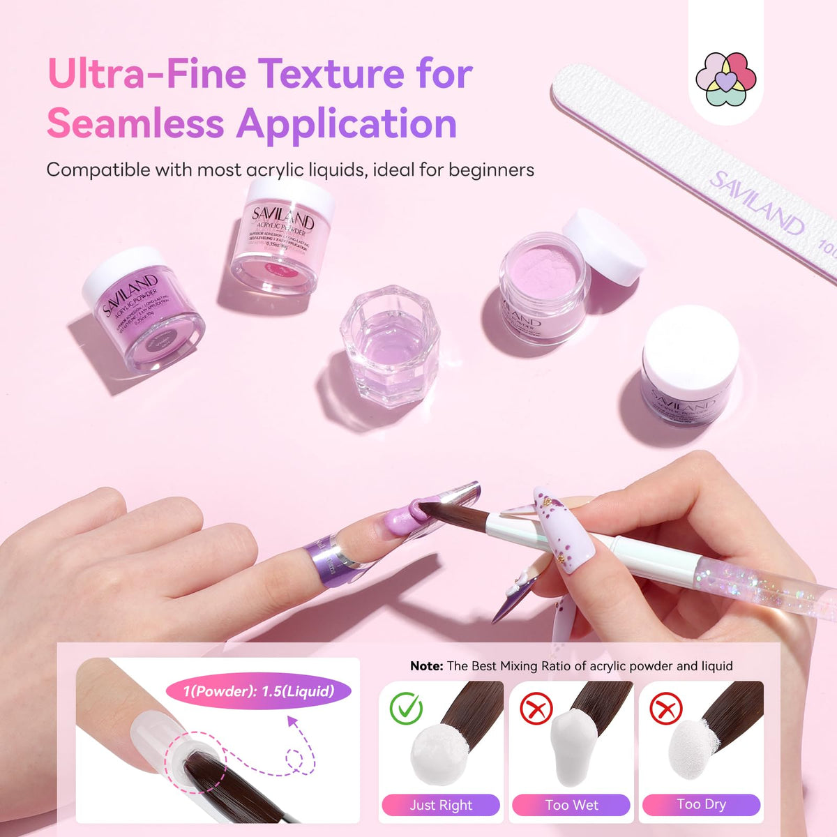 SAVILAND finished manicure in lifestyle setting showcasing professional results