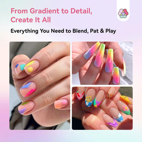 SAVILAND salon table lifestyle shot showing kit enabling creative nail art