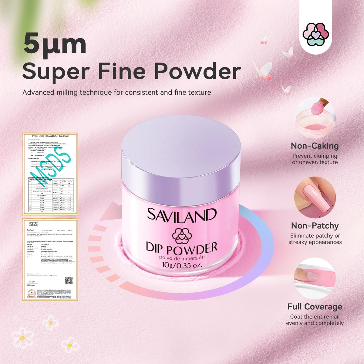 SAVILAND kit in use during manicure demonstrating easy at-home salon finish