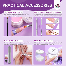 SAVILAND nail forms and accessories spread showing quantity and convenience for extensions