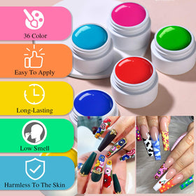 SAVILAND hand with detailed painted nail design demonstrating brush precision