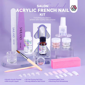 SAVILAND powders and EMA liquid arranged to show product variety and quality