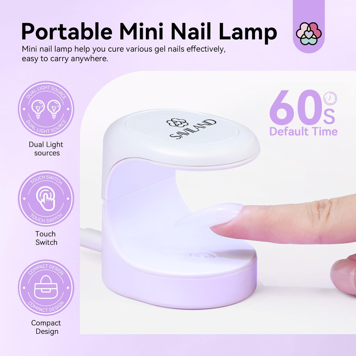 SAVILAND 500 tips beside a hand to show quantity and size options