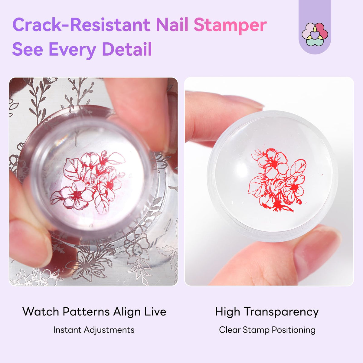 SAVILAND stamped pattern on nail close-up demonstrating sharp transfer