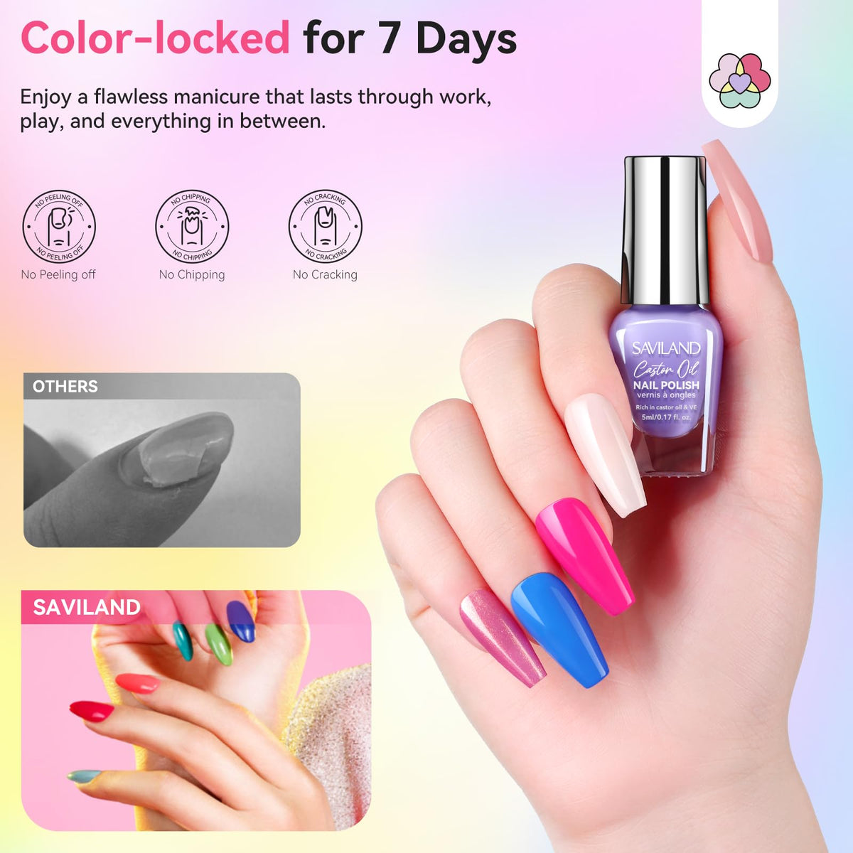 SAVILAND swatch strip with 20 pastel shades displayed for color selection and coordination