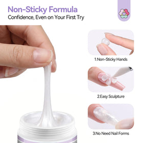 SAVILAND satin white gel texture close-up for smooth sculpting