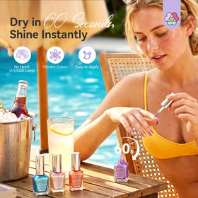 SAVILAND on toenails illustrating long-lasting color and salon-style look