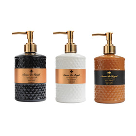 Savon De Royal front packaging showing elegant bottles and scent names for gifting
