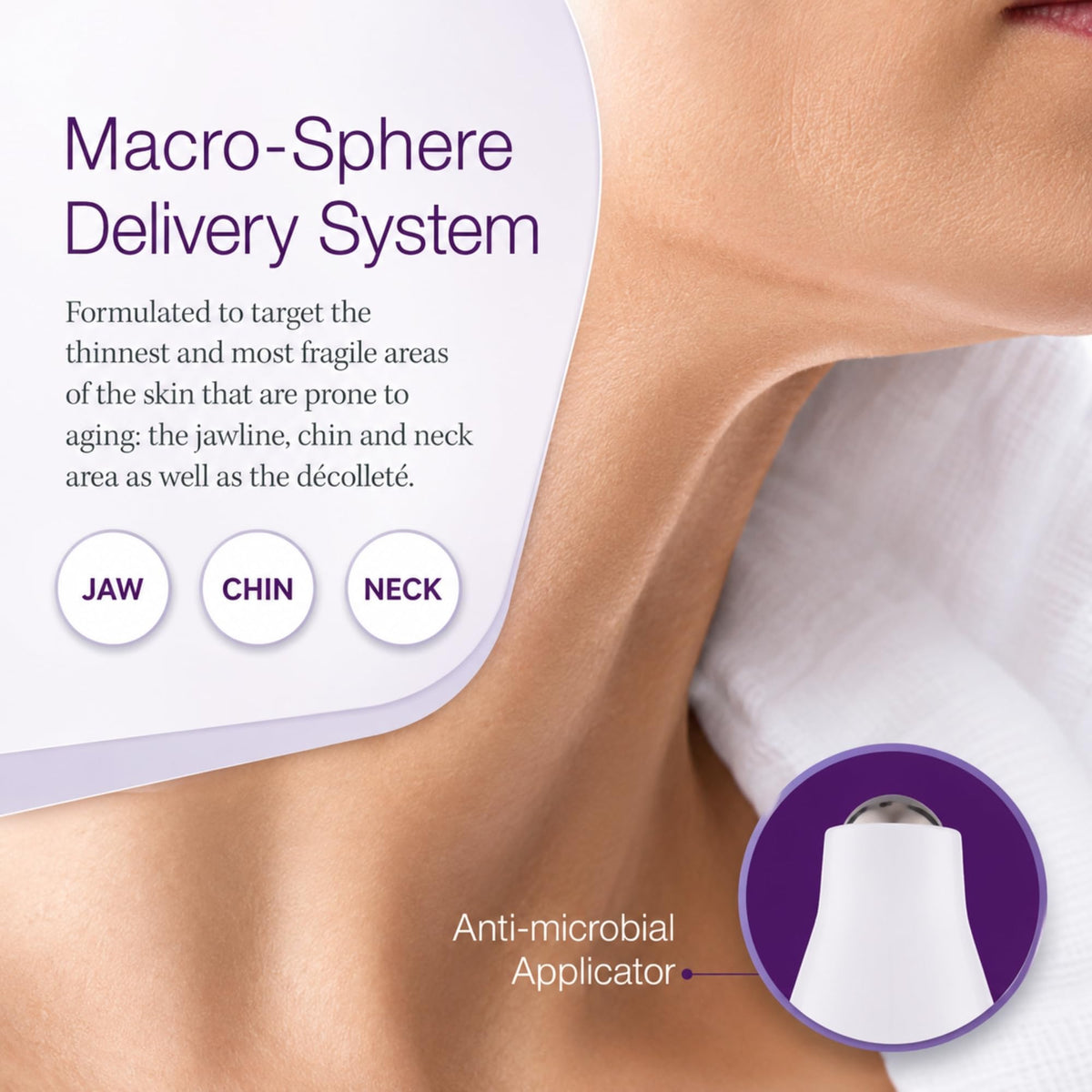SBLA wand in use on neck demonstrating lifting massage and targeted coverage