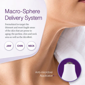 SBLA wand in use on neck demonstrating lifting massage and targeted coverage