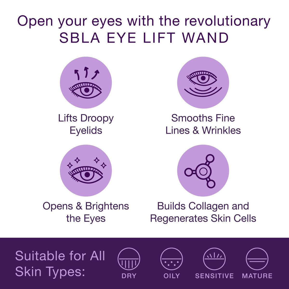 SBLA applicator tip close-up for precise eyelid application