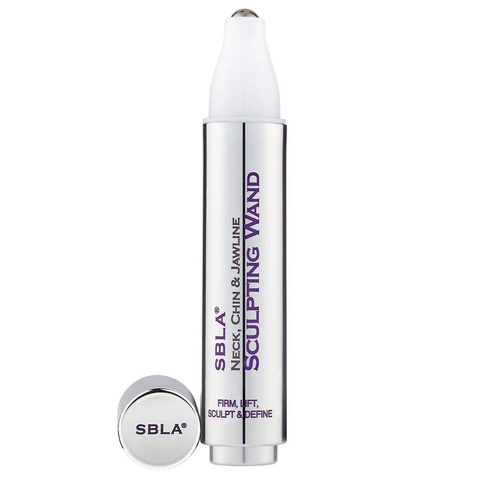 SBLA wand front packaging showing product benefits and compact design