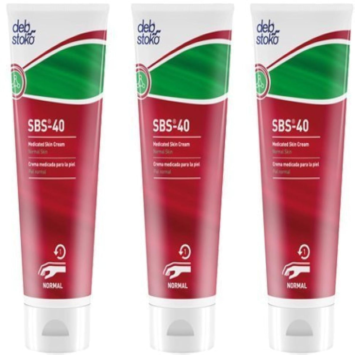 SBS three 100mL tubes front packaging showing compact, travel-friendly design and clear label