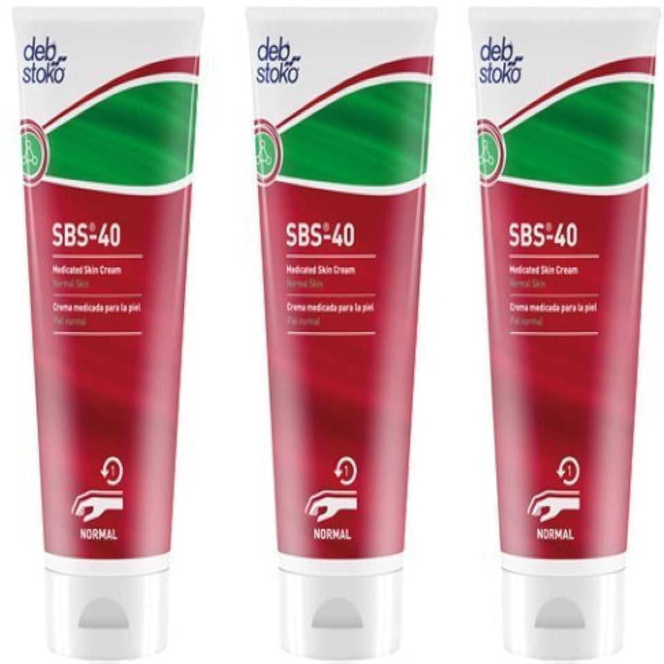 SBS three 100mL tubes front packaging showing compact, travel-friendly design and clear label
