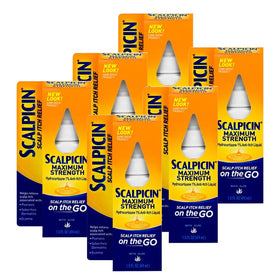 Scalpicin front packaging showing bottle and branding, helps identify product quickly