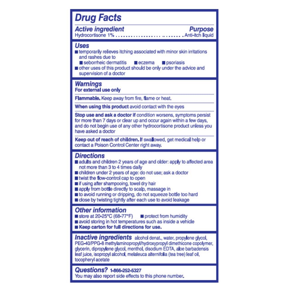 Hand applying Scalpicin to scalp, demonstrates easy targeted symptom control