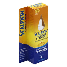 Scalpicin on bathroom counter in lifestyle setting, blends into daily routine