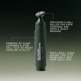 Scandinavian Biolabs Bio-Pilixin being applied along hairline showing targeted massage improves coverage