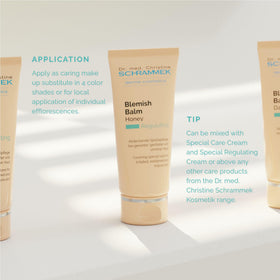 Schrammek before and after skin showing reduced redness and even tone