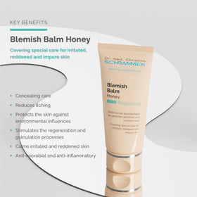Schrammek close-up texture of BB cream highlighting smooth blendability