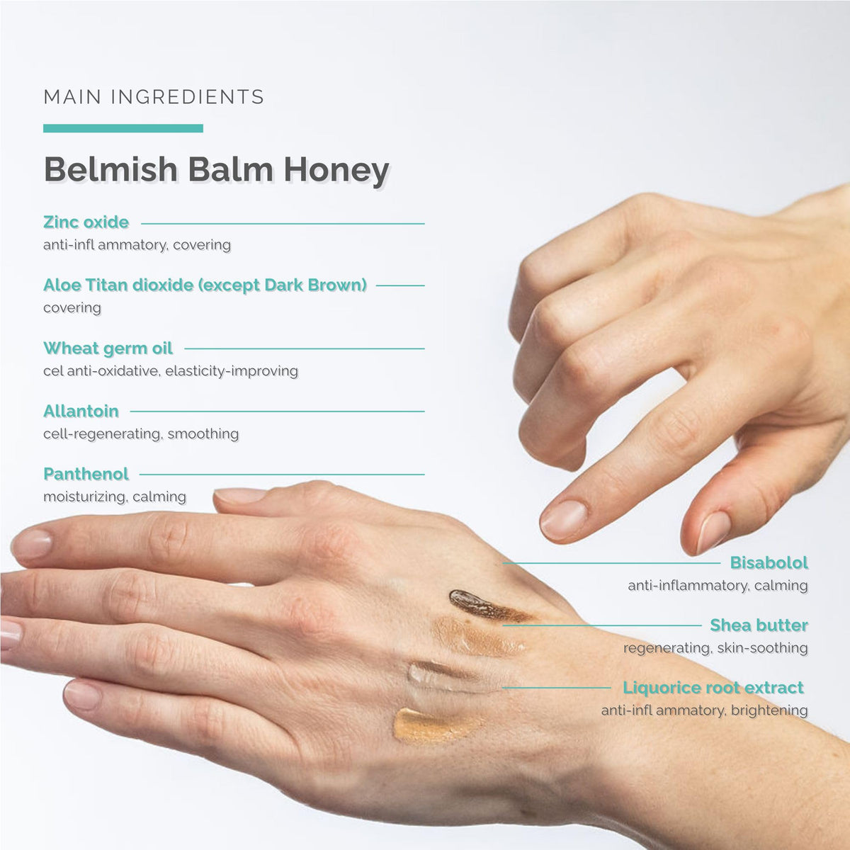 Schrammek application of balm on hand demonstrating targeted coverage