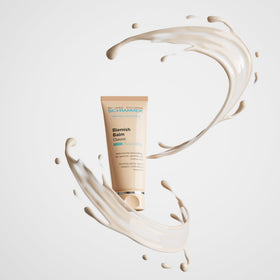 Schrammek blemish balm texture closeup highlighting smooth blendable finish