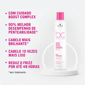 Schwarzkopf Professional bottle in hand for size comparison, helps visualize 8.5-ounce scale